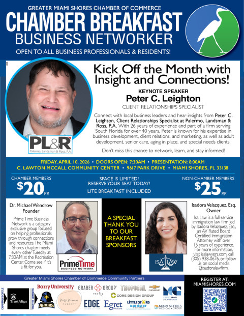 GMSCC NETWORKING BREAKFAST, April 10th, 2026