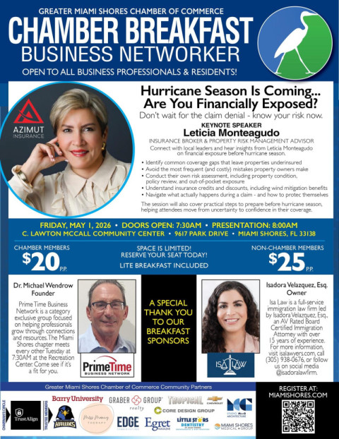 GMSCC NETWORKING BREAKFAST, May 1st, 2026